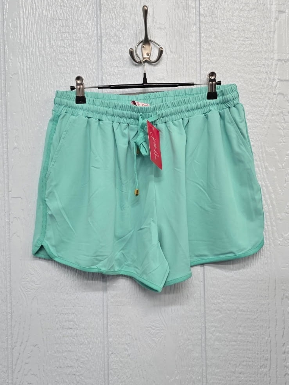 New Jess Lea 2X Women’s Mint Green Athletic Drawstring Shorts